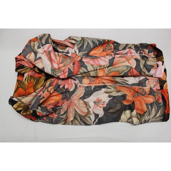 Tropical Trading Company men's floral button front Hawaiian‎ short sleeve shirt - Picture 5 of 12